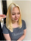 【chiaki】orange designハイトーンデザインカラー髪質改善
