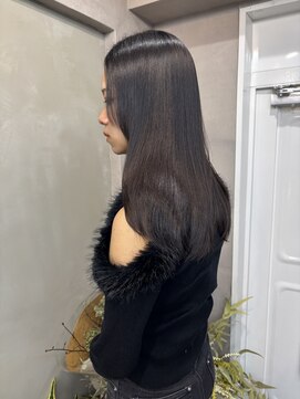 ファビ 渋谷(Fab) くびれヘア/暗めカラー/アプリコットオレンジ/縮毛矯正