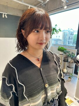 アム(amu) ボブパーマ/パーマボブ/ゆるめパーマ/結べるボブ/パーマヘア