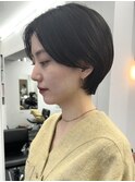 ＊20代30代前髪なしショートハンサムショート丸みショート