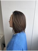 海外風ナチュラルハイライト×レイヤーカット