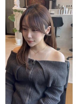 ナイト(KNIGHT)の写真/結んでも可愛い♪トレンド感のある顔まわりのニュアンスカットが人気！イメチェンしたい方にもおすすめ＊