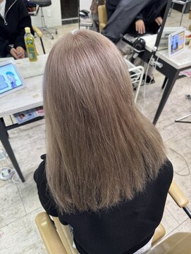 プライズ 所沢プロぺ通り店(prize) ブリーチカラー◎ダブルカラー×ミルクティーベージュ所沢