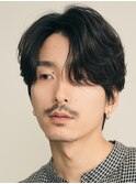 原宿センターパートフェザーパーマメンズパーマニュアンスパーマ
