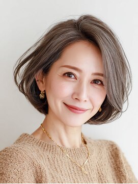 ビフィーノ リルネ(Bifino Rilune) 47歳の上品レイヤーボブ