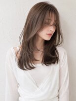 ミロア 薬院(miroa) ロングレイヤー 顔周りカット 髪質改善 アッシュブラウン