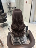 ロハスバイケンジ(LOHAS by KENJE)&nbsp;暗髪でも柔らかく見える♪ロングのコテ巻き風パーマ