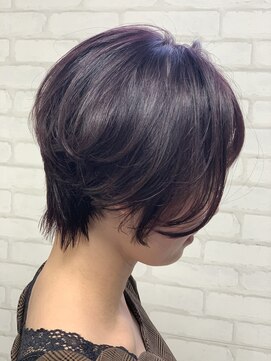 ベル 難波(Belle) 福嶋 裕人※小顔ショート_前下がりショート ̄シースルーバング