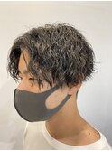 刈り上げセンターパート×ツイストスパイラル