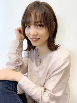 アルディ ユーカリが丘店(HARDI) 大人可愛い シースルーバング ミディアムレイヤー