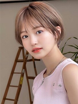 アグ ヘアー マハロ 矢巾店(Agu hair mahalo) 《Agu hair》ハイトーンが可愛い丸みショート♪