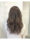 ふわっと巻髪/バニラベージュ/CARAT堺東/グレージュカラー