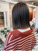 ハイライトグレージュ×ボブ