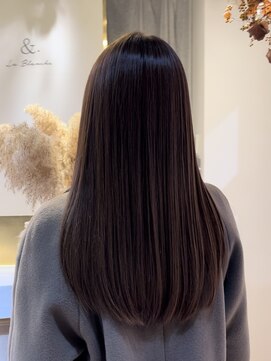 アンド ラ ブランシュ(&.La Blanche) イメチェンヘアスタイル/フェミニンロング/ダークアッシュ/大宮
