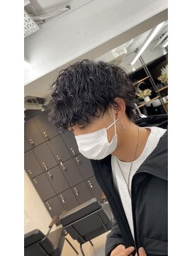 オーバルバイアピッシュ(OVARL by apish) 波巻きパーマ/ショートスタイル/波ウェーブツイストパーマメンズ