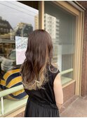 大人美人透明感艶カラーインナーカラーハイトーンホワイトピンク