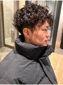 ツーブロック ツイストスパイラルパーマ マッシュショート