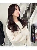 *ラベンダーピンク濃いめ 美髪 抜け感ロングヘア 三宮美容室