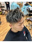 アップバングスパイラルパーマ