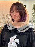 切りっぱなしボブ×グラデーションカラー