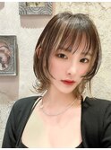 顔周り ダブルカラー 名駅 ブリーチ 髪質改善 ボブ 韓国128