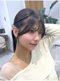 韓国ヘア　2wayバング  レイヤーカット くびれヘア  顔周り/