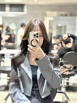 アクション 心斎橋店(ACTION) 20代30代レイヤーカット　オリーブベージュ　韓国ヘア