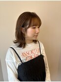 オリーブグレージュ×もみあげアレンジ☆
