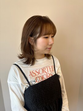 リリアン(rilliant U’s brilliant) オリーブグレージュ×もみあげアレンジ☆