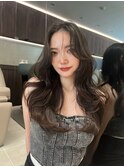 ロングヘアー　オリーブベージュ　髪質改善 赤坂見附