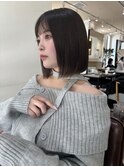 乾かすとまとまる顎下３センチボブ