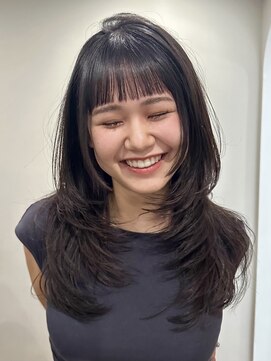 デビュー ヘアーメイク くびれヘア/アプリコットオレンジ/ハイライトカラー/宜野湾