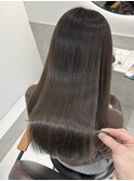 髪質改善ストレート 縮毛矯正 地毛風ストレート グレージュ