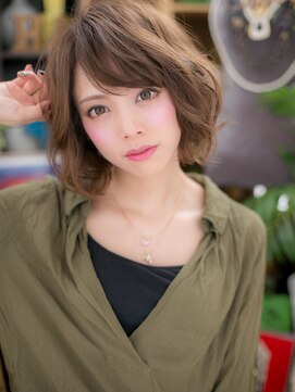 カバーヘア ブリス 川口(COVER HAIR bliss) 外国人風大人ハイライトゆるふわボブパーマA1川口20代30代40代