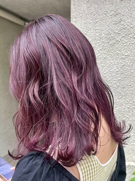 パークレーン アイス イヴェン(park lane ICI yeven) ブリーチなし　ピンクラベンダー　秋ボルドーカラー/akari