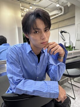 ロンドオム 池袋(Lond Homme) men's/メンズ/刈り上げセンターパート/フェザーパーマ/池袋