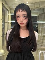 ダブ アオヤマ(DaB AOYAMA)&nbsp;顔まわりカット姫カットデザインカットオン眉顔まわりレイヤー