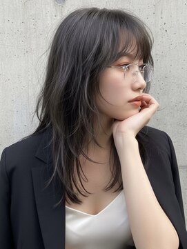 エイチ ウルフカット 大阪梅田(811) フェイスフレーミングルーツカラー天使の羽バングネオウルフボブ