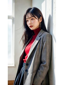 コートフィールエー(CO_T feel.a) 【仙台本町】働く女性に◎上品な暗髪ストレート×シースルー