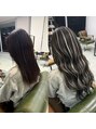 ヘアーアンドビューティーザ エフ(Hair Beauty the F) ハイライト風エクステ80本