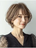ミセスショート×白髪ぼかしカラー30代40代50代