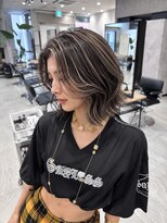 リーチェ(ReCHE by CAPA(旧：CAPA茅ヶ崎店）)&nbsp;ハイライトレイヤーカットダークパープル夏ミルクブラウン34