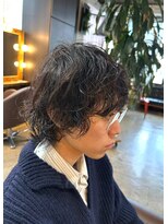 ビハインドザカーテン(BEHIND THE CURTAIN)&nbsp;メンズウルフ【外国人風癖毛パーマ】