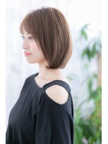 ヘアアンドビューティー ミック(Hair & Beauty miq) あふれる透明感☆シースルーバングの小顔フェミニンボブb