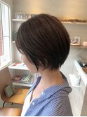 丸み可愛いショートボブ