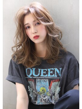 ブラン 梅田(Blanc) 【Blanc/梅田】外人風カラー/艶カラー/セミロングmh36