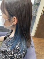 フレイムスヘアーアンドリラックス 西川口店&nbsp;インナーカラーマリンブルー