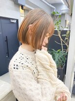テトヘアー(teto hair)&nbsp;オレンジベージュ　インナーカラー　ミルクティーベージュ