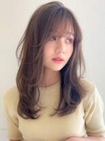 アグノス 青山(Agnos)&nbsp;★小顔ワンカールレイヤーカットくびれヘアアプリコットオレンジ