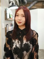 ロア ヘアーコーディネート 四条烏丸店(LoRE hair coordinate)&nbsp;レイヤースタイル×ボルドーカラー／リオン